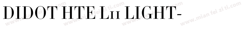 DIDOT HTE L11 LIGHT字体转换